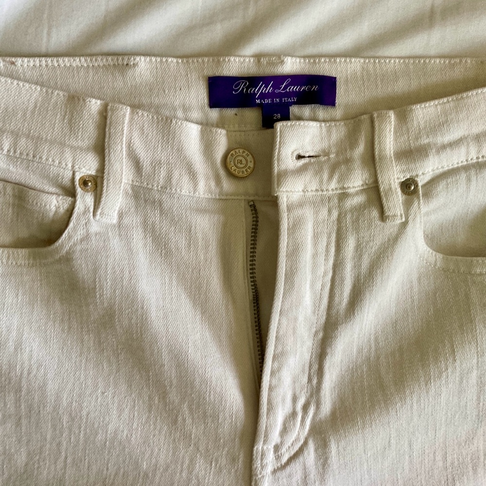Ralph Lauren Off-White Bootcut Jeans